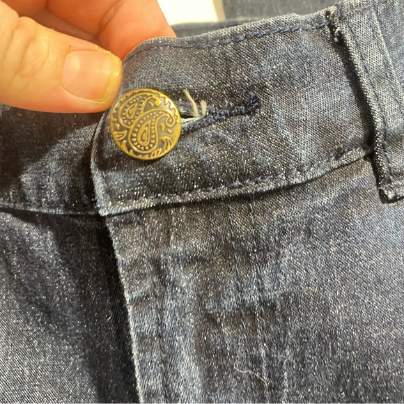 DG2 By Diane Gilman Vintage Y2K Retro High Rise Flare Bling Stud Jeweled Jean 14 - Picture 10 of 14